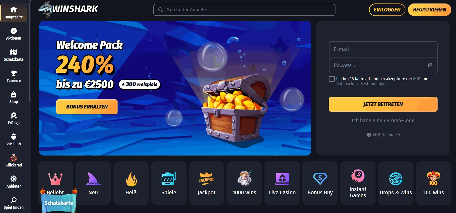 Legales Online Casino Winshark Legales Casino Winshark